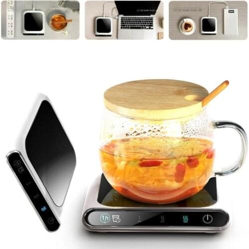 3 Modes Smart Electric Cup Mug USB Cup Warmer Heat Beverage Cup Heater Mat Keep Drink Hot Warmer Cup Coasters Portable