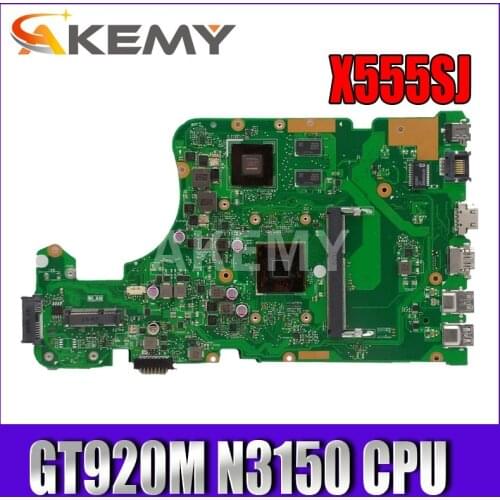 X555SJ Notebook Motherboard For Asus X555 X555S X555SJ A555S laptop Motherboard X555SJ Mainboard GT920M N3150 CPU