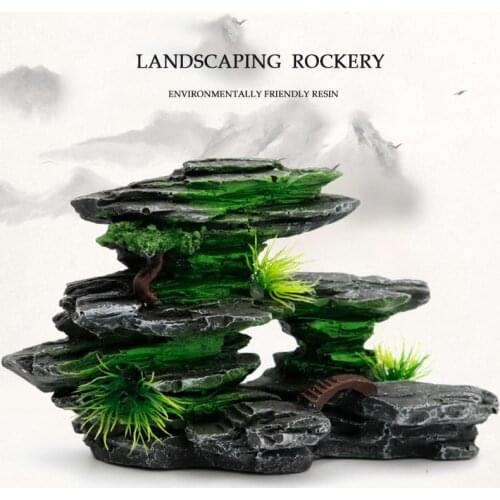 Explosive Fish Tank Landscaping And Ornamental Rockery Simulation Resin Craft Aquarium Decorative Rock Ornaments