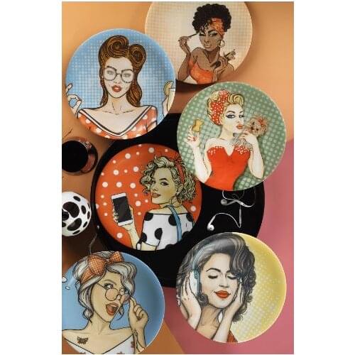 Zeugma Pop Art 25 cm Plate modern look porcelain presentation cake food catering