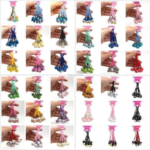 10PCS Totoro Sesame Street Elmo Frog Doraemon Cookie Monster Frog Bear Duck Cell Phone Strap Tree JINGLE BELLS Charms