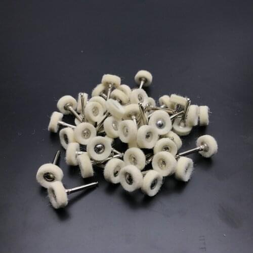 100pcs Wool Felt Bob Buffing Polishing Wheels Rotary Tools Latch Type 2.35mm