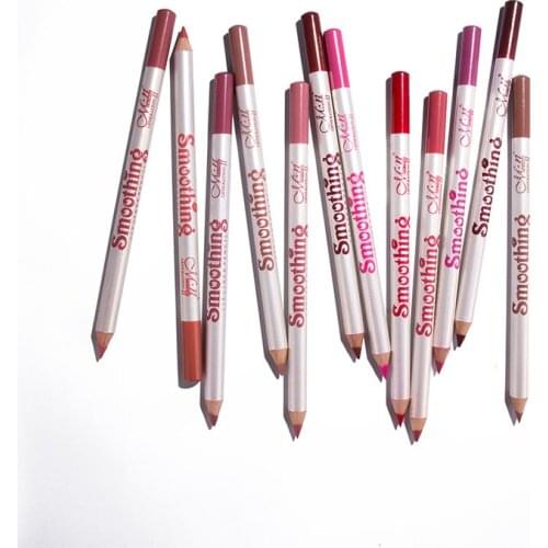 12PCS Lipsticks Pen Professional Matte Waterproof Charming Dark Brown Lip Contour Liner Pencil Set Lipliner Makeup Tool Cosmetic