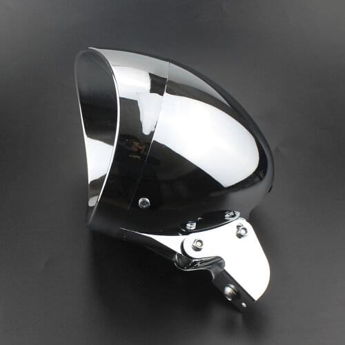 1x Motorcycle Chrome High Low Beam Running Head Light With Bracket For Honda Shadow Aero Phantom VLX 750 1100