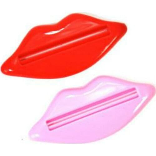 2Pcs/set Sexy Hot Lip Kiss Bathroom Tube Dispenser Toothpaste Cream Squeezer Hot Sale