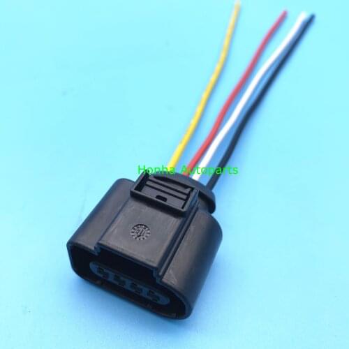 4 Pin Air Intake Pressure Sensor Oxygen Sensor Connector Plug Rear Wiper Motor Housing Wire Cable Pigtail For VW Audi 8K0973704