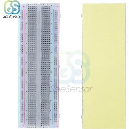 830 Point Breadboard Transparent Solderless PCB Bread Board MB-102 MB102 Test Develop DIY for Bus Test Circuit Board