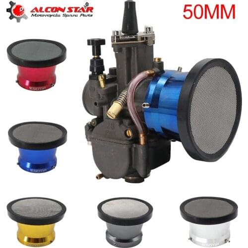 Alconstar-50mm Modified for Keihin OKO KOSO PWK 21/24/26/28/30 PE CVK 28/30 Motorcycle Carburetor Air Filter Cup Wind Horn Cup