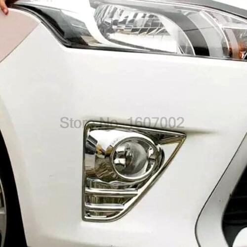 For Toyota Yaris XP150 Hatchback 5dr 2014 2015 Chrome Car Front Foglight Lamp Shade Molding Trim Cover Protectors Accessories