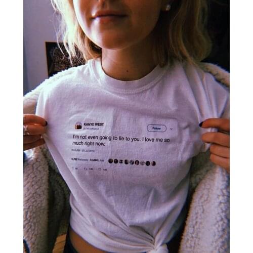 I'm Not Even Gon Lie To You Graphic Tees Shirts Summer Short Sleeve O-Neck Casual Ladies Tee Tops