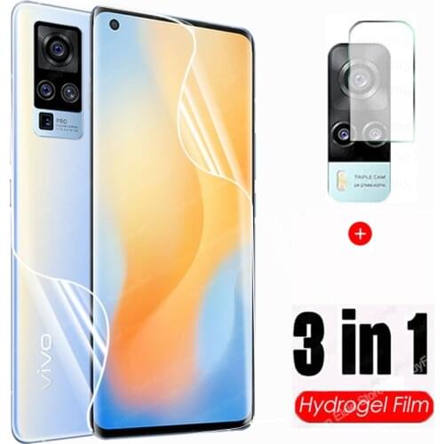 3 in 1 Hydrogel Film On For Vivo X50 X60 Pro Screen Protector Soft TPU Cover For VIVO X 50 60 Camera Protective Film Not Glass