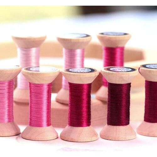 Silk thread spool / embroidery DIY / handmade embroidery thread / charming pink / 20 meters each spool