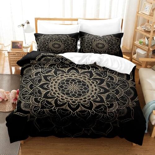 Bohemian Datura Stramonium Bedding Set Single Twin Full Queen King Size Flower Rose Bed Set Children Bedroom Duvetcover Sets 33