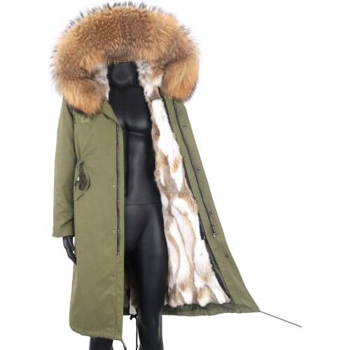 2021 New Men Waterproof Real Fur Coat Thick Warm Winter Jacket Natrul Raccoon fur Hoodies Men Coat Parka