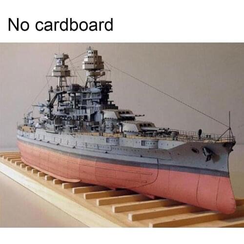Scale 1:250 USS Arizona BB-39 Battleship DIY USS Arizona Paper Model Long Card Paper Model Kit Puzzles Handmade Toy DIY