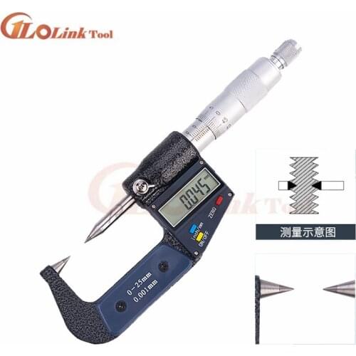 0-25mm 0.001mm Digital Double Point Outside Micrometer Electronic Carbide Tip micrometers Measuring Tools