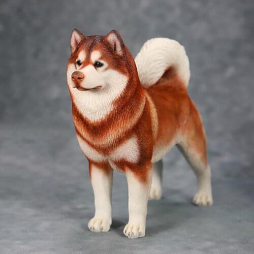 1/6 Animal Model Simulation Alaskan Malamute Cute Dog Model Collection Children Gift or Desktop Decoration