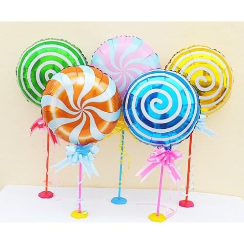 Cartoon candy balloon lollipop shape balloon table floating column children birthday party layout table pendulum balloon