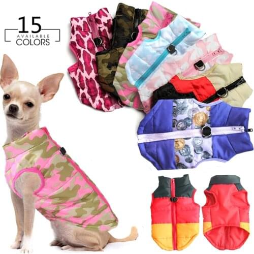 New Pet Clothes Puppy Outfit Vest Warm Dog Clothes For Small Dogs Winter Windproof Pets Dog Jacket Coat Padded Chihuahua Apparel