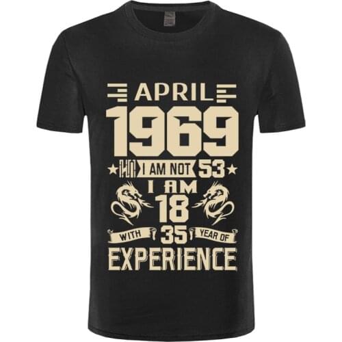 2021 NEW January February March April May June July 1969 YEARS August September shirt Mens Short Sleeve T shirt Printed Casual