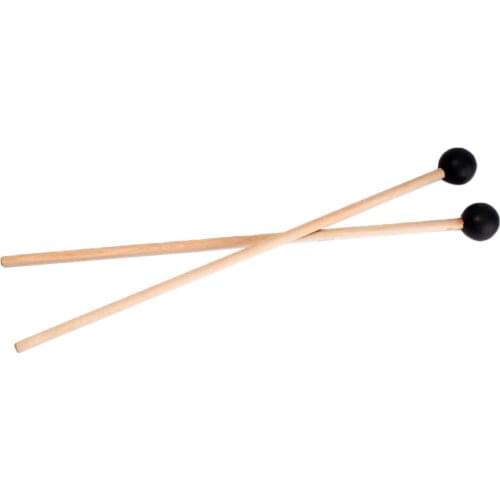 2PCS Percussion Mallets Sticks For Bell Xylophone Mbira Marimba 372mm