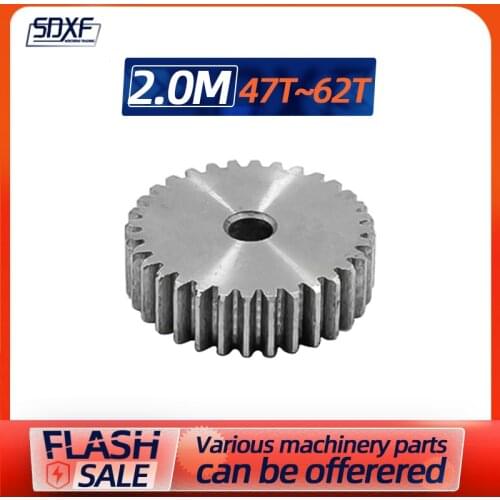 2M plane gear 45# steel, 47 teeth to 62teeth processing holes need to be processed by themselves