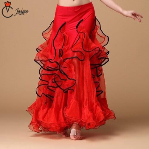 Stage Wear 2018 New Belly Dancing Clothing Long Fly Skirts Professional Women Chiffon Belly Dance Skirt Performance