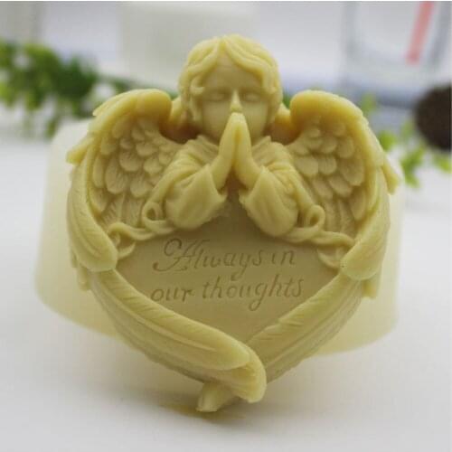 Angel Wings Silicone Mold for Soap Making 3D Polymer Clay Craft Candle Mold DIY Heart Art Decorating soap Mould Resin Molds