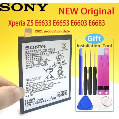SONY Xperia Z5 E6883 E6633 E6653 E6683 E6603 Phone 100% Original LIS1593ERPC 2900mAh High Quality Battery