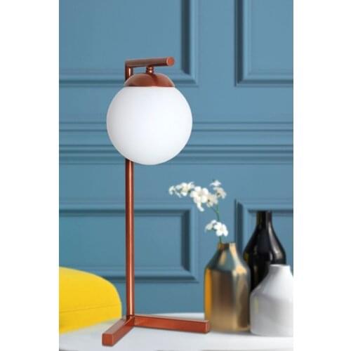 Modern New Luzarana Linda Copper Metal Body White Glazed Design Table lamp Desk lamp