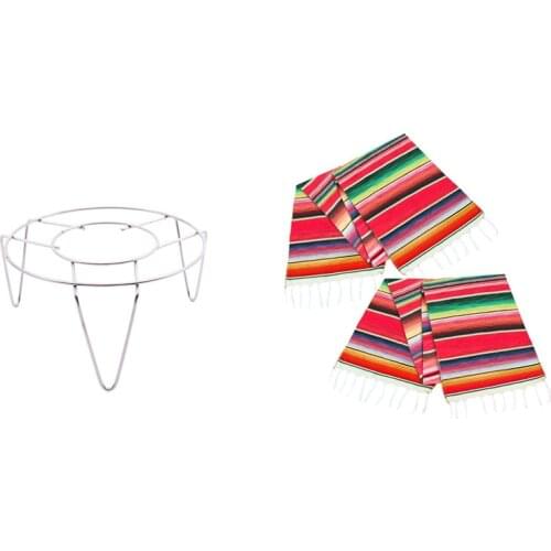 Stainless Steel Steamer Rack Stand Kitchen Cooking 3 Inch High with 2 Pack 14 By 84 Inch Mexican Table Runner
