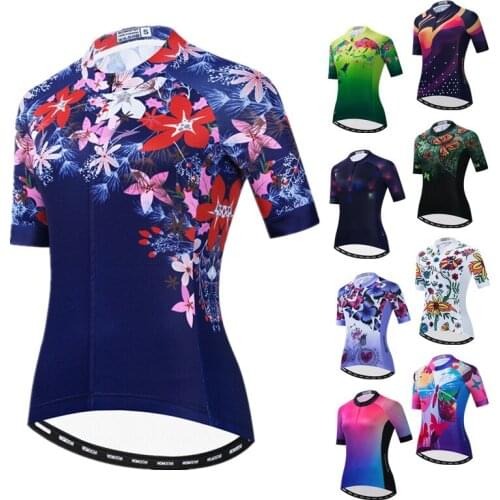 Weimostar Bike Team Cycling Jersey Women Summer Short Sleeve MTB Bike Jersey Tops Breathable Bicycle Shirt Cycling Clothing Ropa