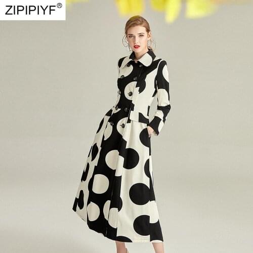 ZIPIPIYF Women's Double Breasted Trench Coats