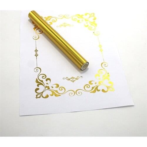 Gold 5M X 1 Roll Hot Stamping Foil Paper Gold Foil Foil by Laser Printer and Laminator Toner Reactive Foil,Foil Paper