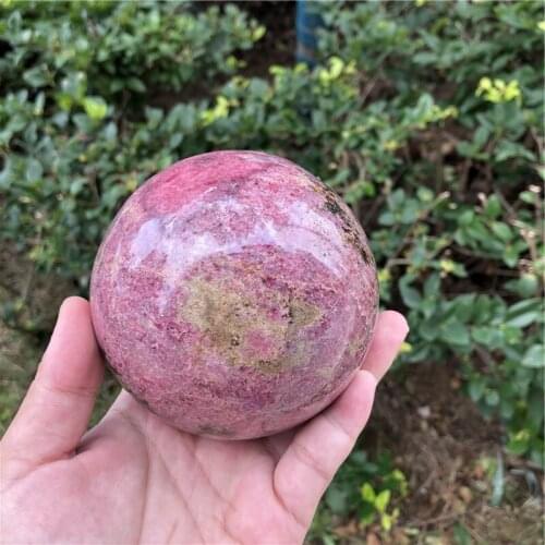1.65kg Natural Crystal Ball Rhodonite Stone quartz crystal sphere healing for gift