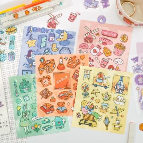 1 Pcs Fruity Research Institute Series Journal Decorative Stickers Scrapbooking PVC Label Diary Stationery Album Stickers