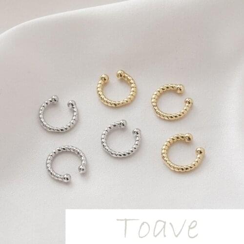 14K bag gold simple hundred hemp flower painless ear bone clip ear ornament hand as a material accessory