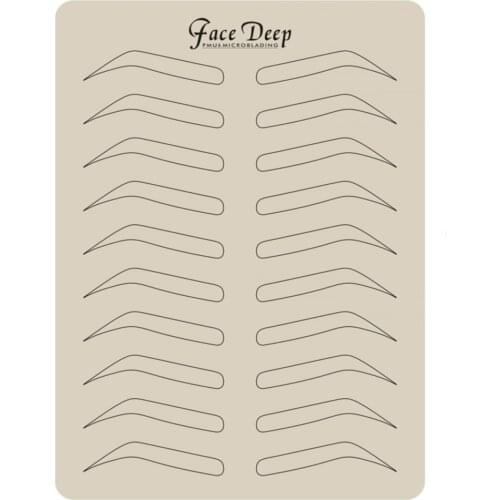 30pcs/lot package sale Brand Latex Microblading Tattoo Inkless Practice Skin With Black Eyebrows For Permanent Makeup Training