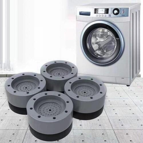 4Pcs Practical Feet Cushion Dual-layer Cylinder Shock-proof Feet Pad Superimposable PVC Washing Machine Feet Mat for Table