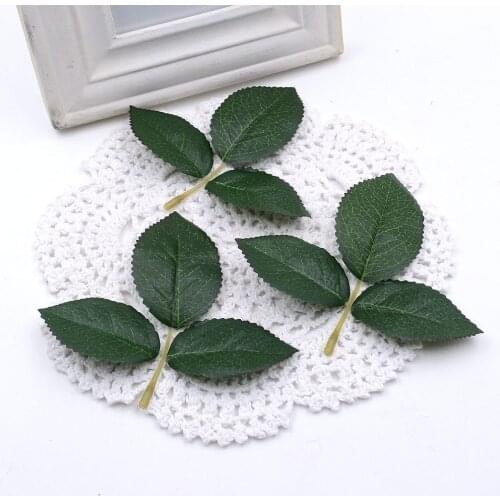 5pcs/lot silk green leaves artificial flowers wedding decorations DIY wreaths gift box scrapbook crafts floral accessories