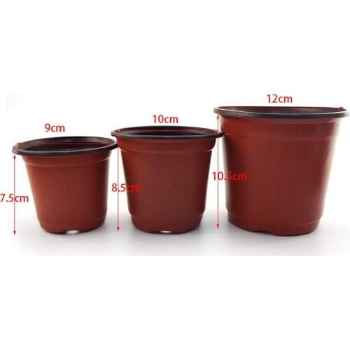 50pcs Plastic Grow Box Fall Resistant Tray For Home Garden Plant Pot Nursery Transplant Flower Pots