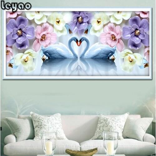 Diamond Painting Swans Love Wedding Decoration Home Wall Art Diamond Embroidery Cross Stitch Kits Mosaic Full Drill DIY