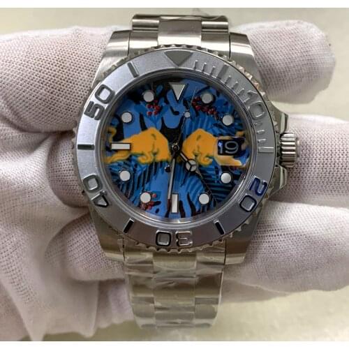 Automatic Watch Stainless Steel Case 1960 Mens 40mm Japanese Movement NH35 Sapphire Ceramic Bezel Luminous Hands