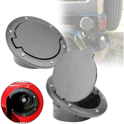 Car Accessories Fuel Tank Cap Aluminum Fuel Filler Door For Jeep Wrangler JK 2007-2018