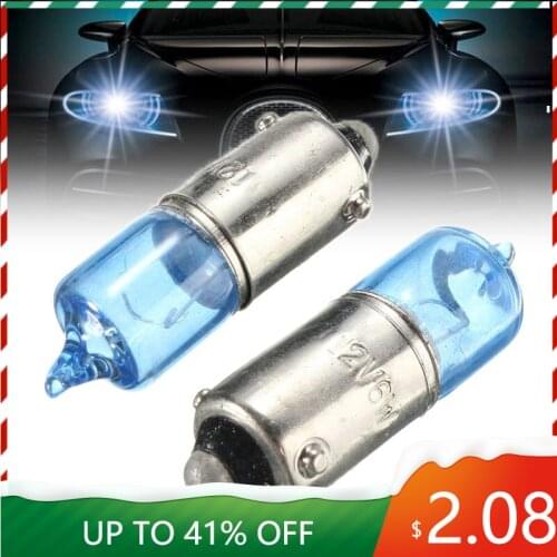 2pcs 6W BAX9S H6W Super White 5000K Car Auto Xenon Sidelight Bulbs Turn Signal Lamp Bulbs Car Light Source DC12V Car Styling