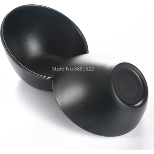 Black Japanese Korean Tableware Vegetable Fruit Salad Bowl Melamine Buffet Restaurant Hot Pot Bowls Imitation Porcelain