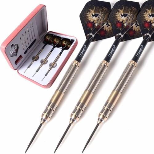 CUESOUL 21g/23g/25g Deluxe Brass Steel Tip Pack Dragon Series Darts with Flights and Shafts