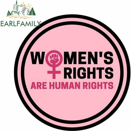 EARLFAMILY 13cm x 12.6cm For Feminism Motorcycle Car Stickers Auto Car Assessoires Decal Scratch-Proof Suitable for VAN RV