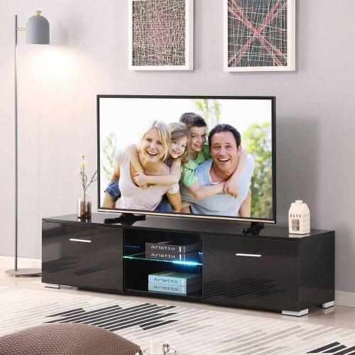 High Gloss TV Tables for Living Room 57 Inch Modern LED TV Cabinet Stands Furniture TV Unit Bracket Drawer Storage Organizer