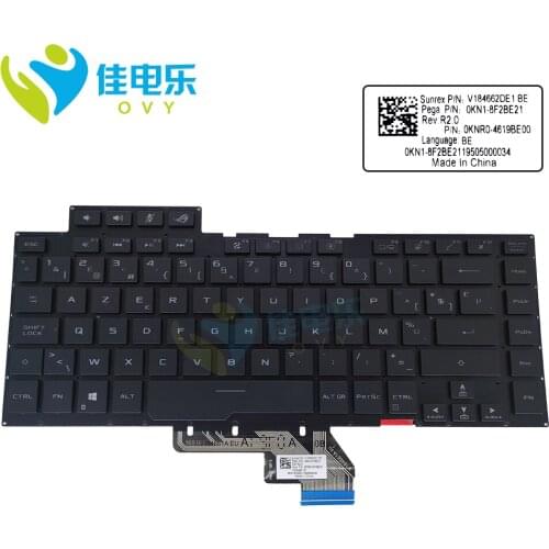 Belgium RGB backlit keyboard for Asus ROG Zephyrus S GX502G GX502GW GX502GV GX502LWS GX502LXS gaming keyboards 0KNR0 4619BE00
